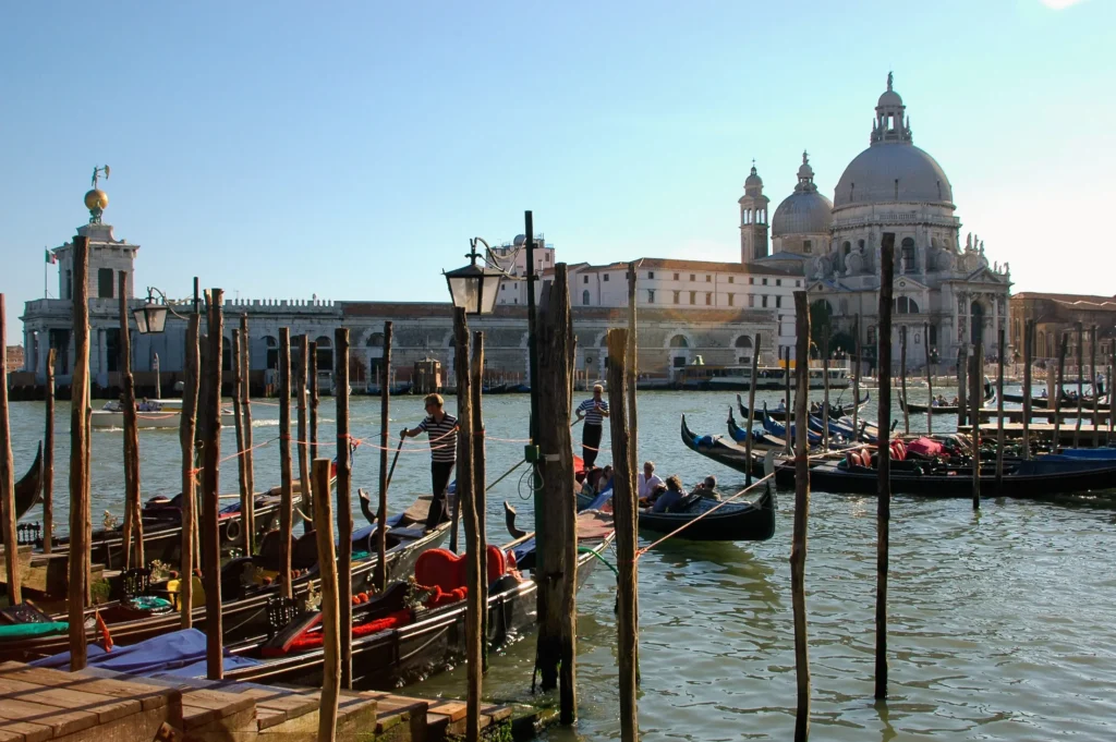 Gondola Ride in the Historic Center of Venice, Italy